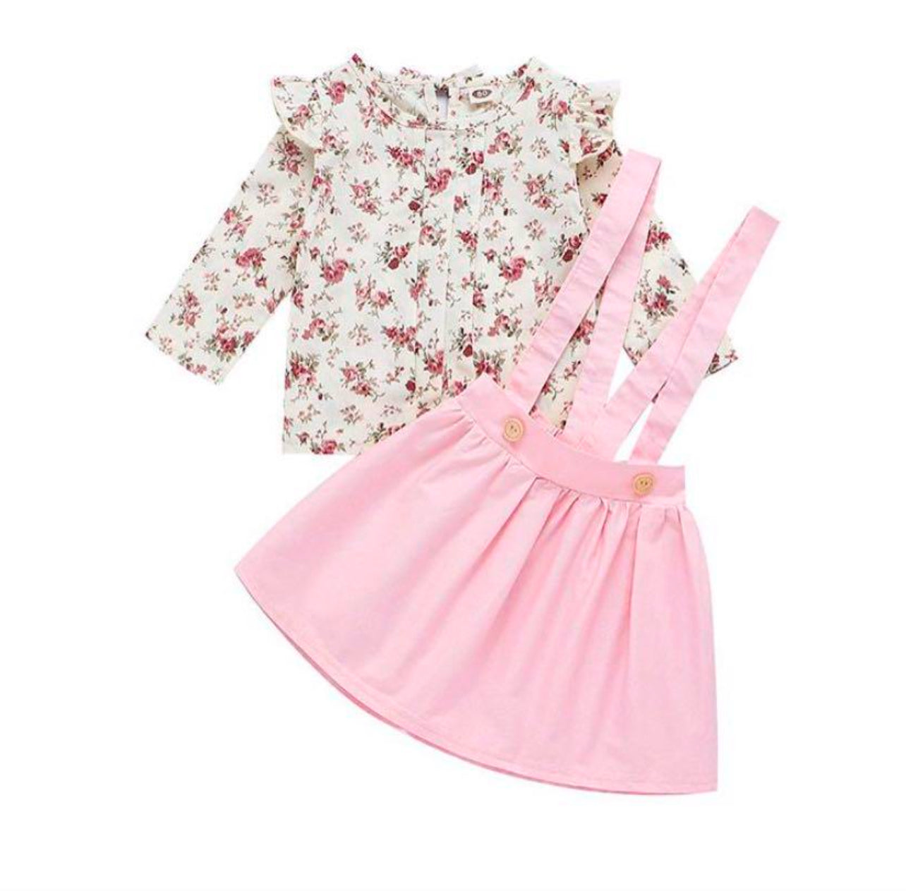 Floral Top with Strapped Skirt/Pants