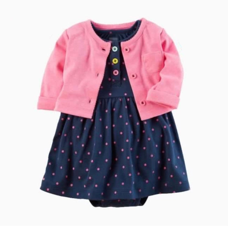 Stylish Baby Rompers with Cardigan