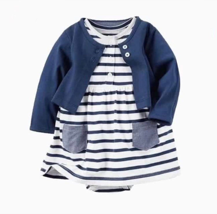 Stylish Baby Rompers with Cardigan