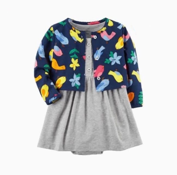 Stylish Baby Rompers with Cardigan