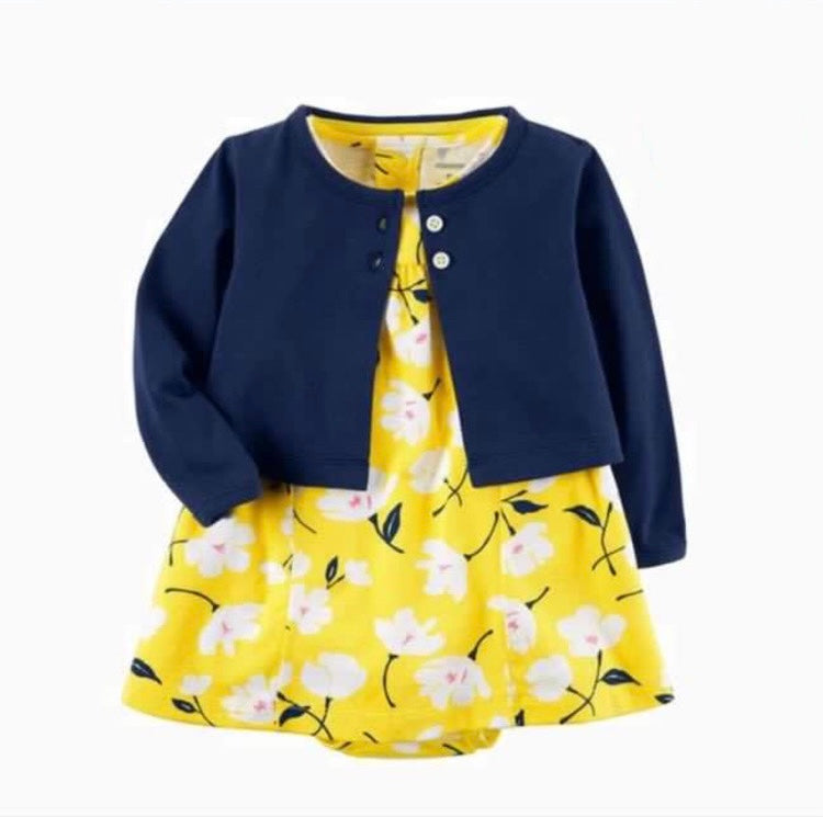 Stylish Baby Rompers with Cardigan