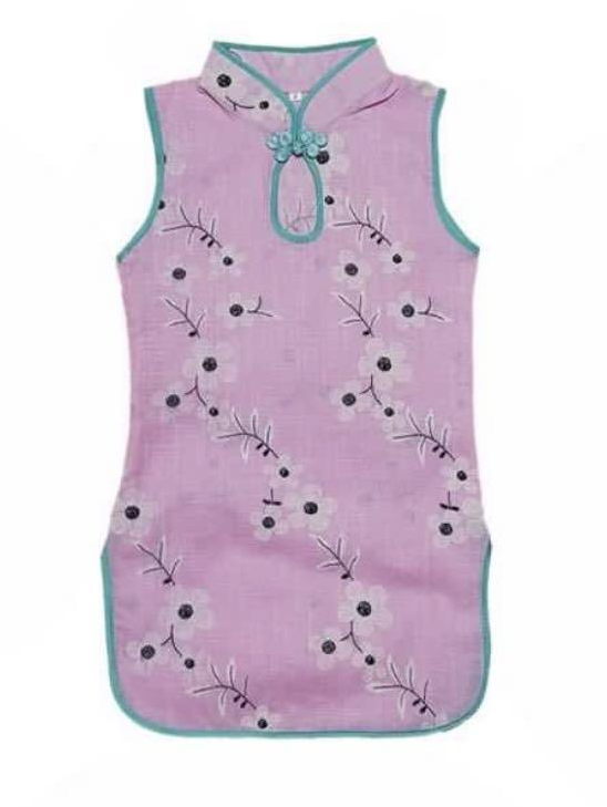 Girls' Floral Cheongsam