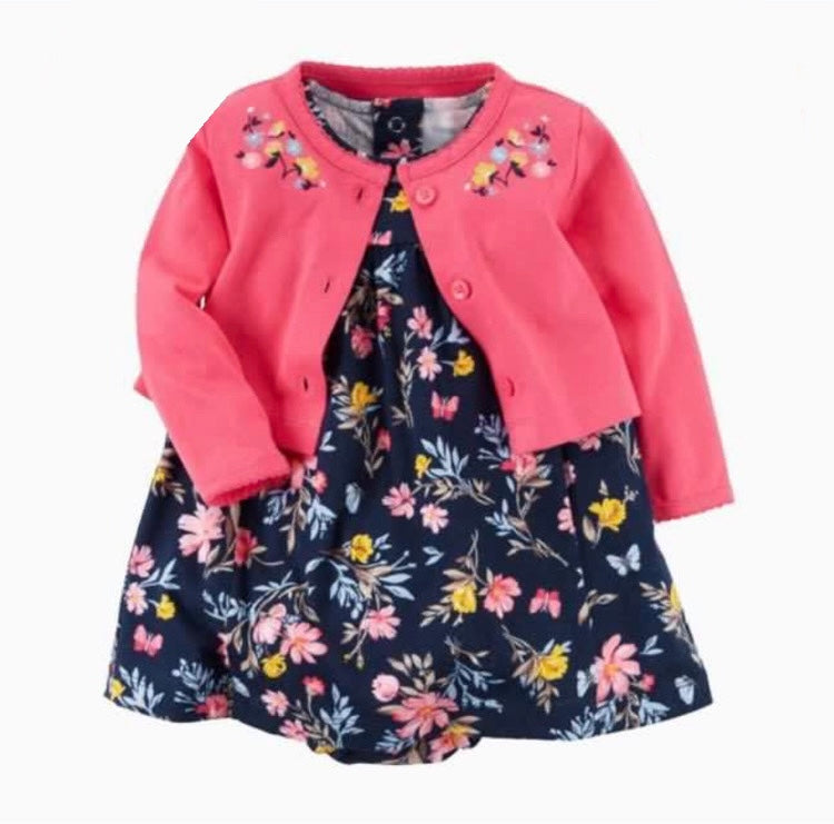 Stylish Baby Rompers with Cardigan