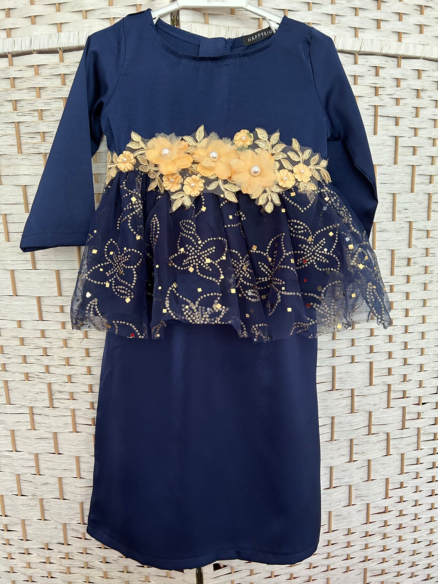 Aisha Navy Blue Baju Kurung