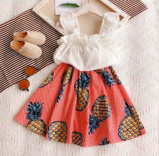 Ruffle Top with Pineapple Skirt