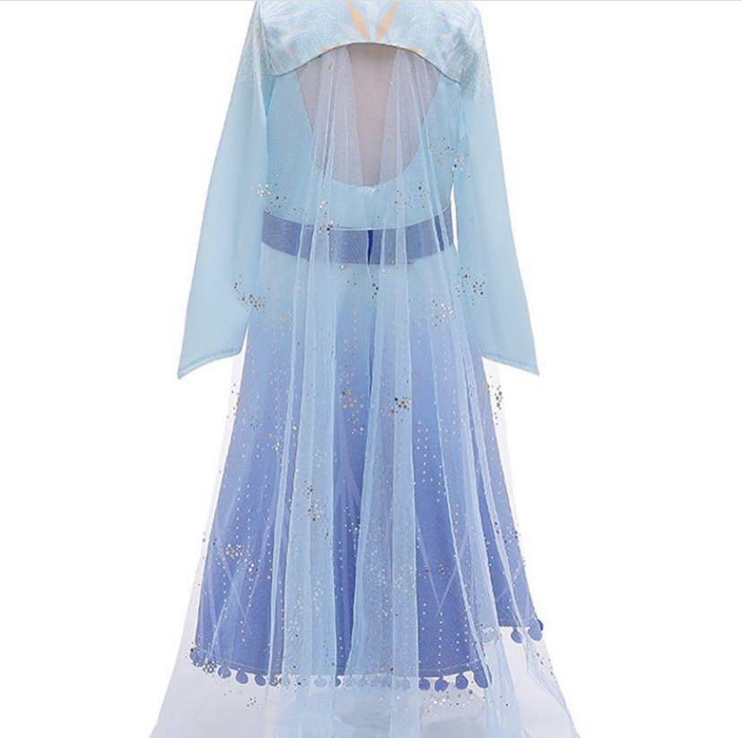 Elsa Frozen II overcoat with belt & glittery cape