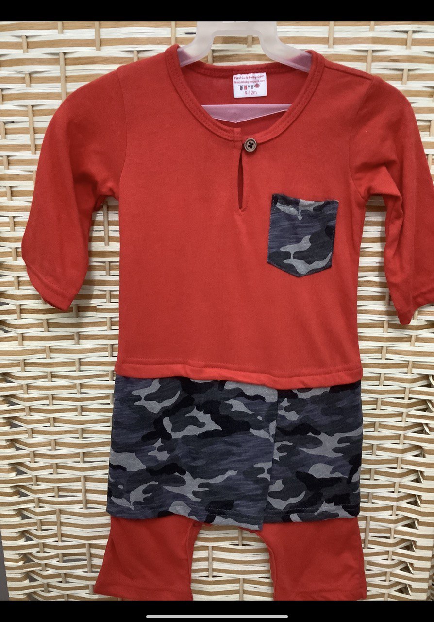 Baby Rompers + Attached Batik Sampin