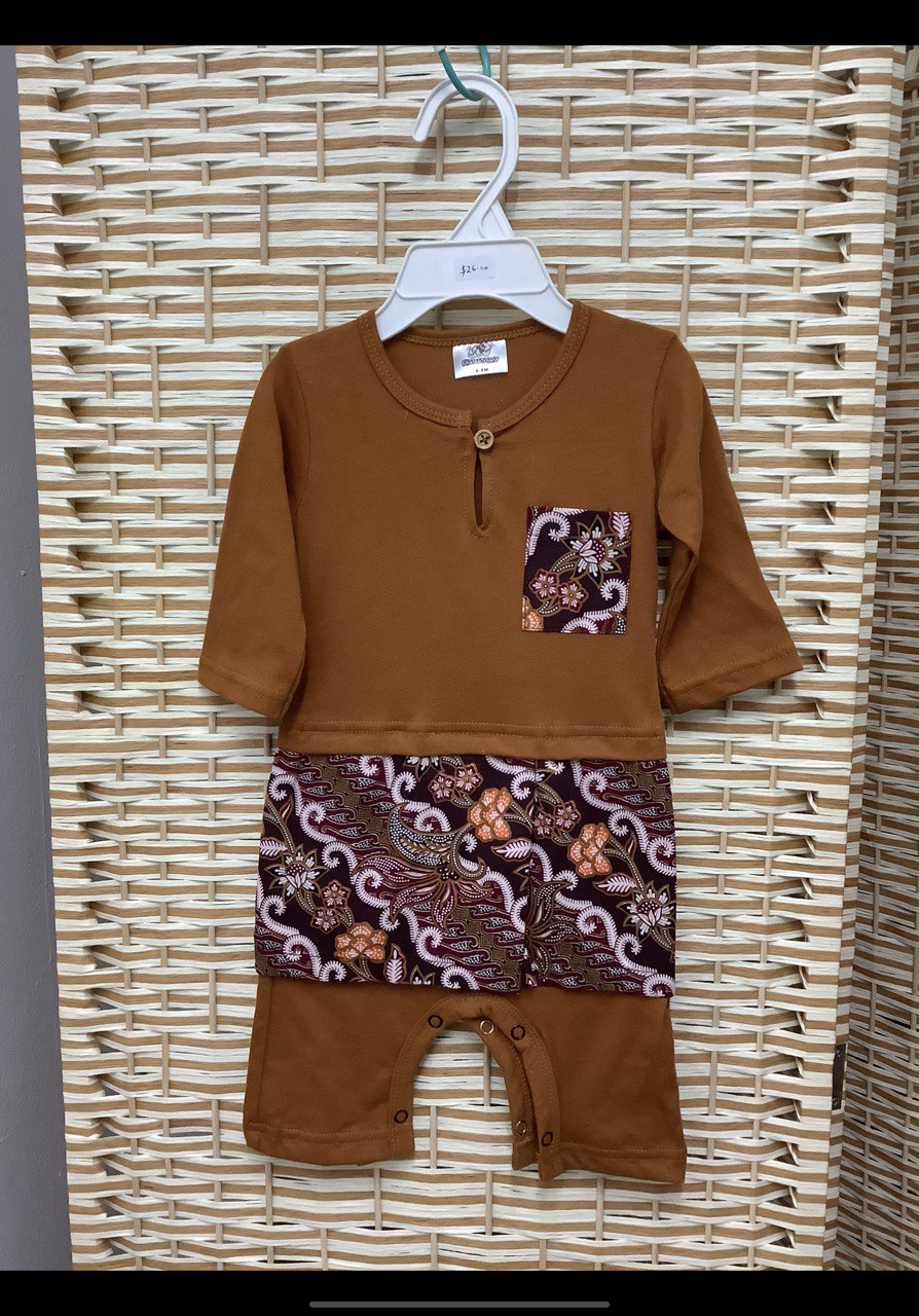 Baby Rompers + Attached Batik Sampin