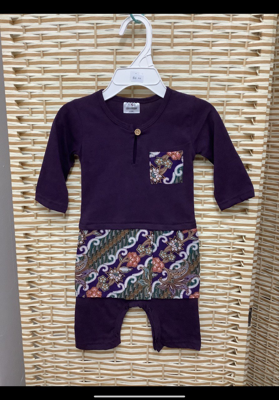 Baby Rompers + Attached Batik Sampin