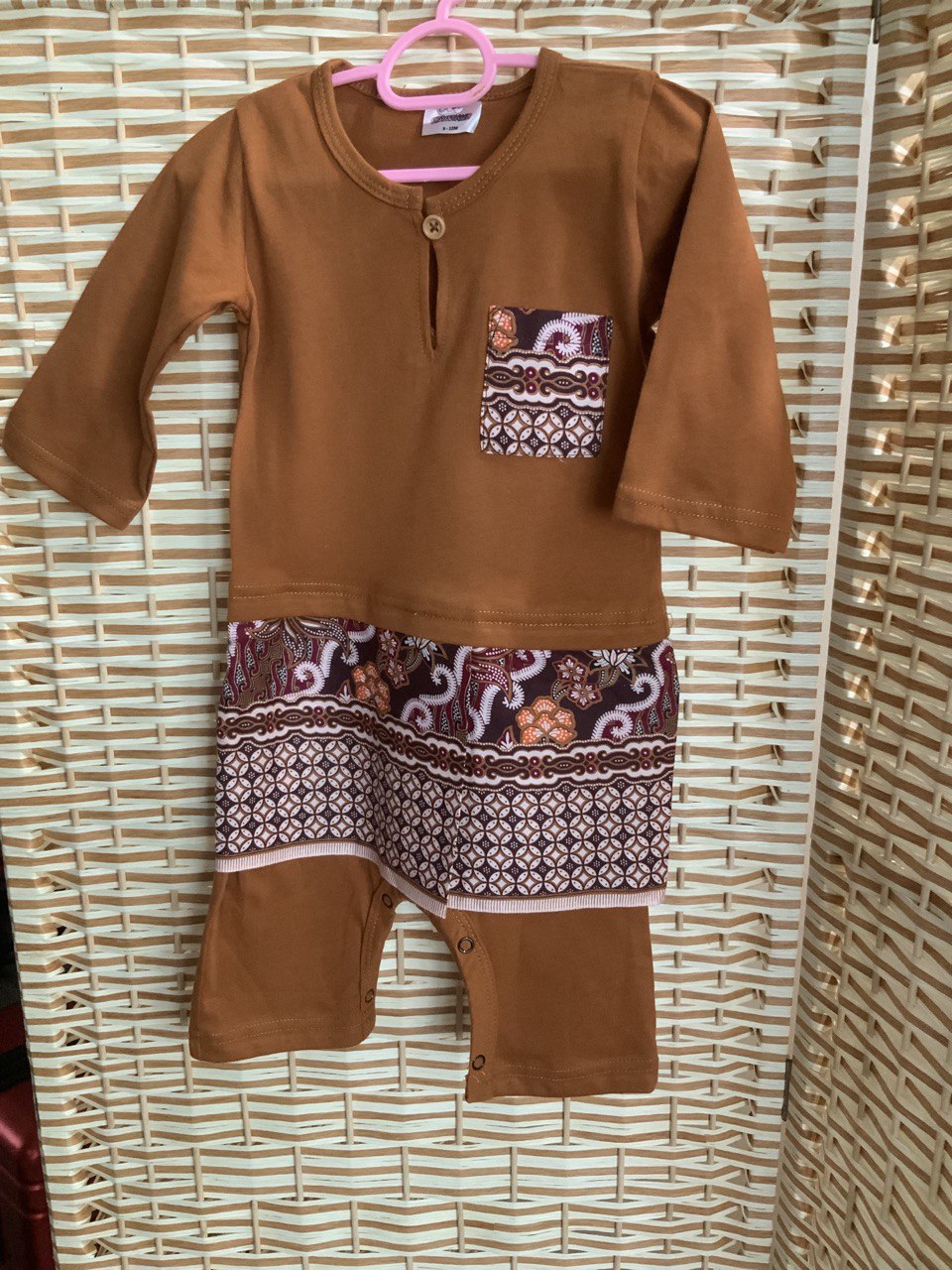 Baby Rompers + Attached Batik Sampin