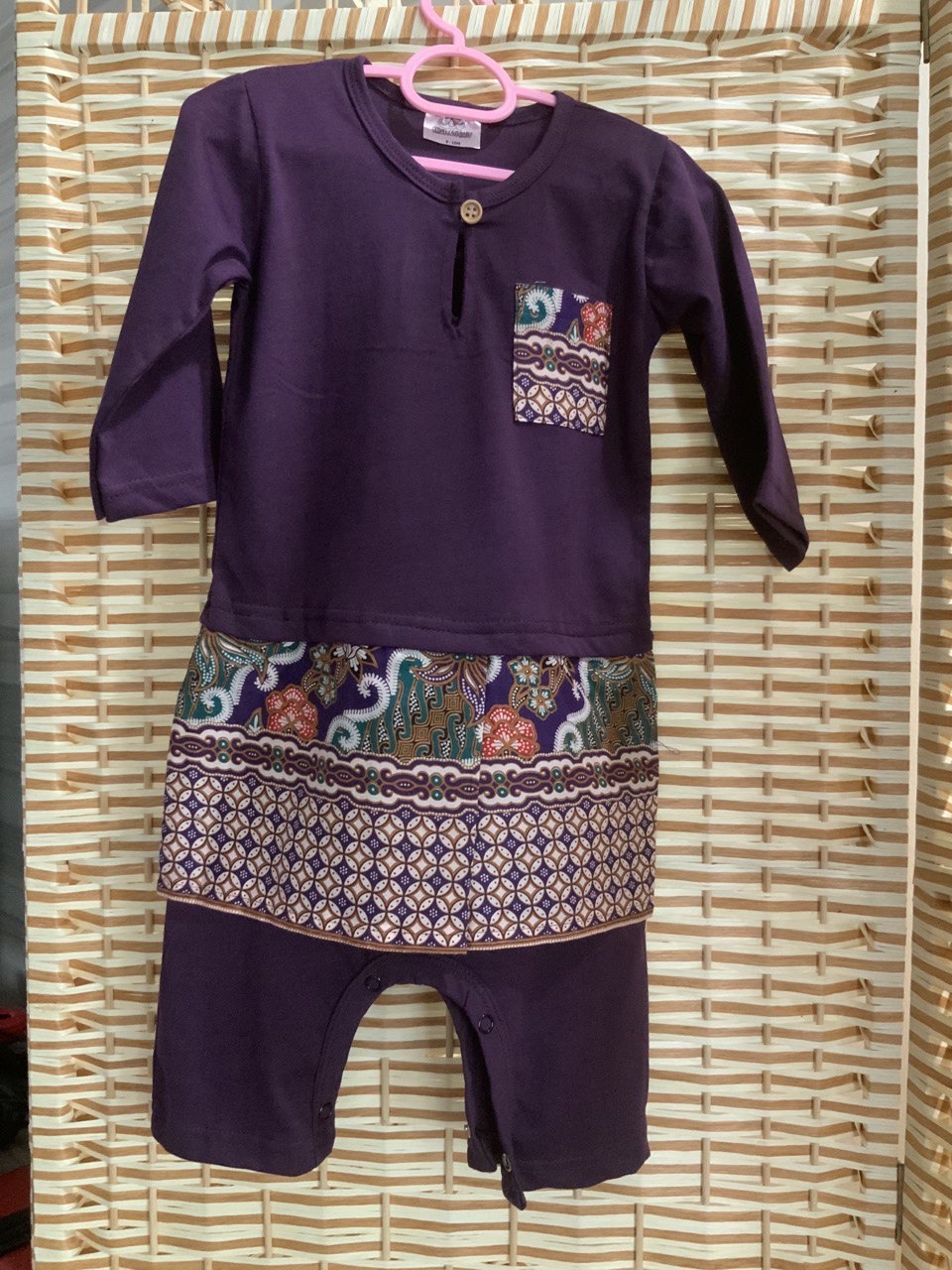 Baby Rompers + Attached Batik Sampin