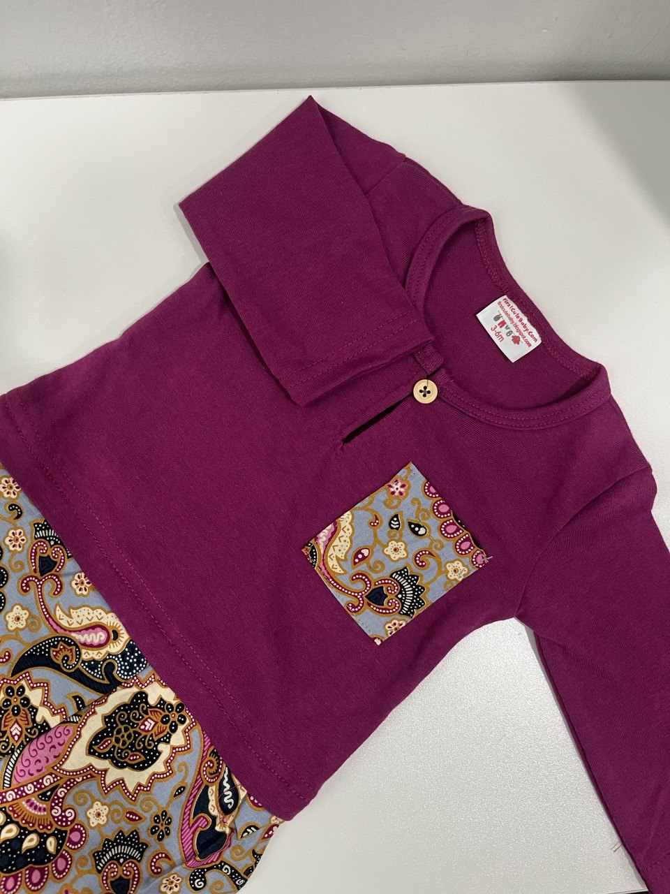 Baby Rompers + Attached Batik Sampin