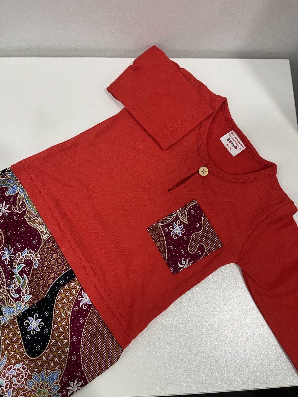 Baby Rompers + Attached Batik Sampin