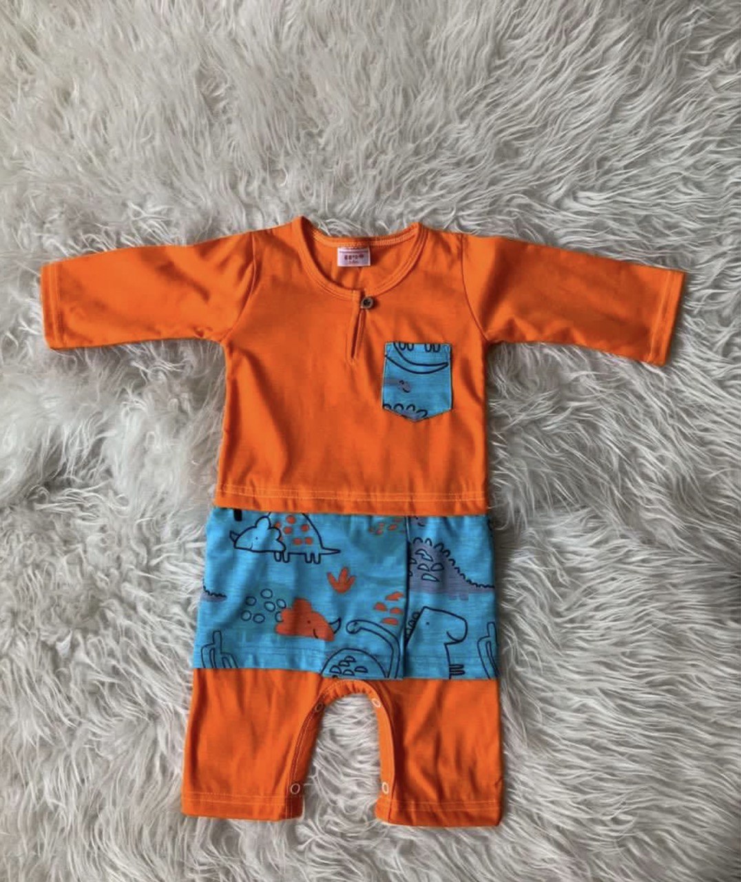 Baby Rompers + Attached Cartoon Design Samping