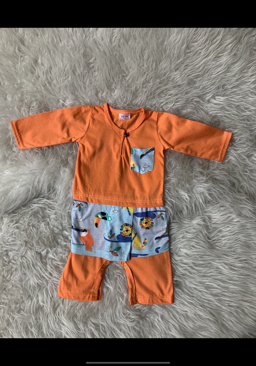 Baby Rompers + Attached Cartoon Design Samping