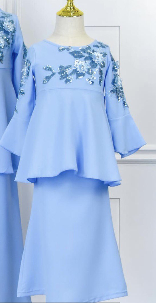 Sarah Embroidery Peplum Kurung